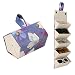 MoKo Étui Lunettes de Soleil Rigide, Organisateur de Lunettes Pliable et Portable, Sac de Transport pour Ranger Lunettes de Soleil avec Compartimentss Multiples pour Femmes Hommes, Fleurs & Papillons