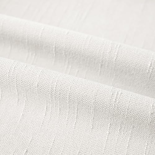 Image of Foindtower Pack of 2 Soft Textured Chenille Throw Decorative Pillow Covers Square Accent Solid Cushion Cover Neutral Farmhouse Pillow Case for Couch Sofa Bedroom Living Room 22x22 Inch, Ivory White