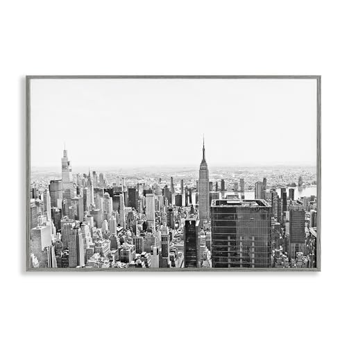 Cadre New York City Scape View gris pour sublimer la déco de votre salon