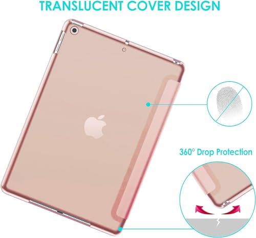 For Apple iPad 10.2 inch 9th/ 8th/ 7th Generation, Smart Magnetic Stand Case, Leather Cover with Magnetic Closure, Anti-Scratch and Lightweight Case (2021/2020/2019) (Rose Gold) - Image 2