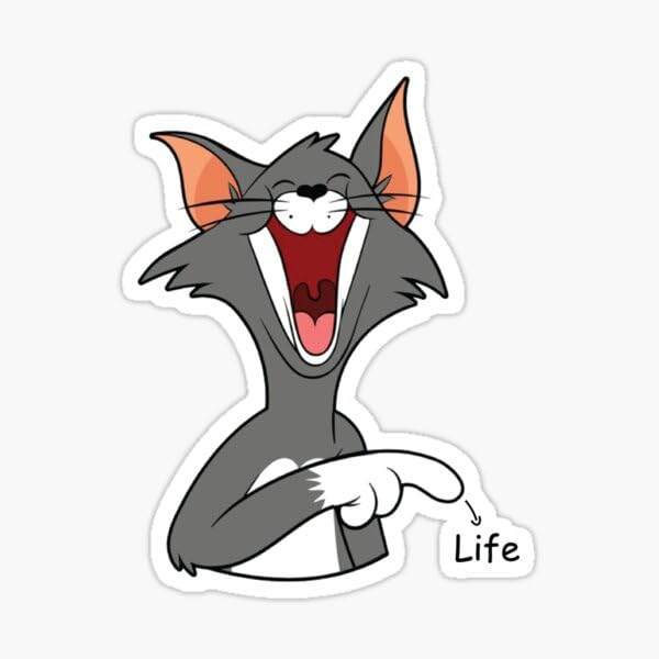 Image of 25 Cute Shinchan Laptop Stickers for Cartoon Lovers and Kids. (Tom and Jerry)