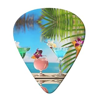 Tropical Beach Drink Lot de 6 médiators pour guitare acoustique, guitare électrique, basse, ukulélé – fin, moyen et… - Les Beatles, Paul McCartney, John Lennon, RIngo Starr, George Harrison Tropical Beach Drink Lot de 6 médiators pour guitare acoustique, guitare électrique, basse, ukulélé – fin, moyen et… – Image 3