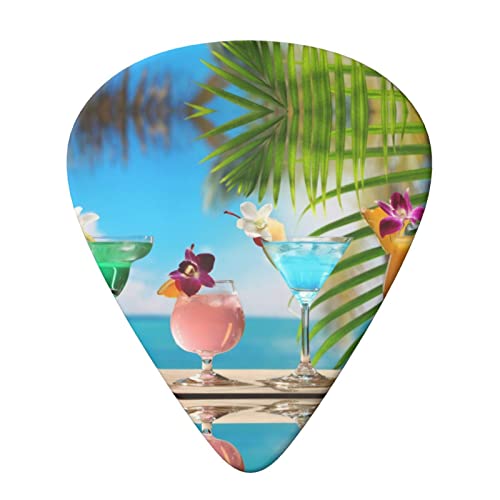 Tropical Beach Drink Lot de 6 médiators pour guitare acoustique, guitare électrique, basse, ukulélé – fin, moyen et… - Les Beatles, Paul McCartney, John Lennon, RIngo Starr, George Harrison Tropical Beach Drink Lot de 6 médiators pour guitare acoustique, guitare électrique, basse, ukulélé – fin, moyen et… – Image 4