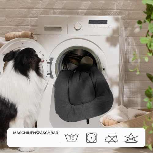 BEDSURE Waschbares Hundekissen mit Rutschunterseite, 120x74cm, Dunkelgrau
