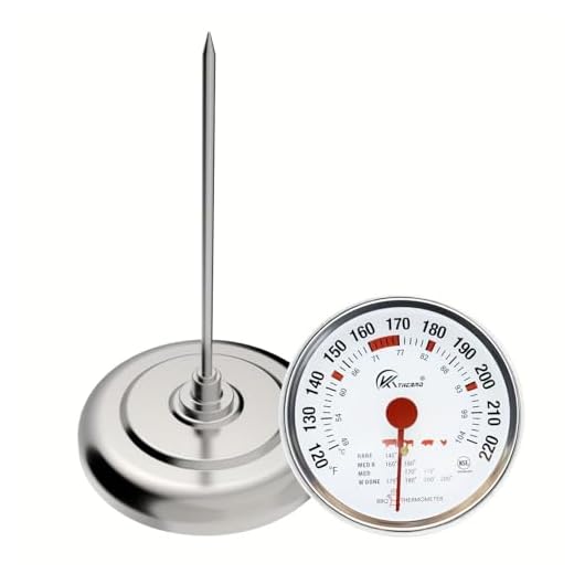 3.5" Dial Quick Read Meat Thermometer for Cooking - NSF Approved Instant Thermometer with 5” Probe 120~220F/49~104C,Tempered Glass Safety leaved in Oven Grill for BBQ Smoker Kitchen Meat Cooking.