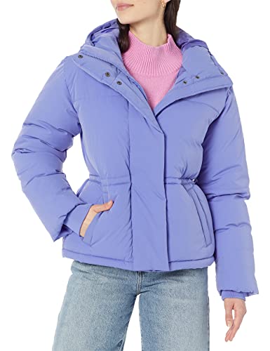 Amazon Essentials Women's Short Waisted Puffer Jacket (Available in Plus Size), Purple Blue, Medium
