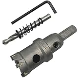 25mm TCT Hole Saw, 1” Cutting Diameter Tungsten Carbide Tipped Hole Cutter, for Stainless Steel, Met