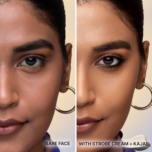 Image of Sotrue Dark Spell Kohl Kajal + Gold Radiance Multipurpose Strobe Cream Combo | 24H Smudgeproof Waterproof Kajal | Instant Golden Glow | Hydrating Primer, Highlighter & Makeup Duo