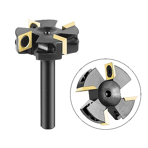 SpeTool Planfräser 8mm Schaft 40mm Planfräser für Oberfräse Wendeplatten spoilboard 4 Flöten CNC für holz mit ATS Beschichtung