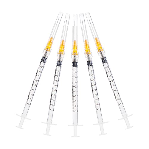 LVLUO Disposable 1cc/ml Luer Lock 25G Tool Individually Packaged-Pack of 20