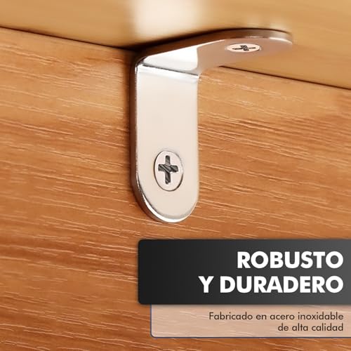 Miniatura 6 de Shinfly Soporte De Esquina De Acero Inoxidable, 20 Piezas 20 X 20 Mm, Escuadras Metalicas De 90 Grados Con 45 Piezas De Tornillos, Soportes En L De Ángulo Para Muebles, Sillas, Mesas, Ventanas