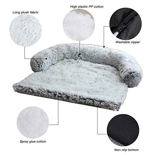 Ggib Calming Dog Bed Fluffy Plush Dog Mat For Furniture Protector With Removable Washable Cover For Large Medium Small Dogs And Cats thumb #2