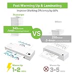 Buyounger Laminator Machine with 40 Laminating Sheets, A4 Laminator Thermal and Cold with Paper Trimmer & Corner Rounder, 9 Inch Laminating Machine for Home School Office - Image 5