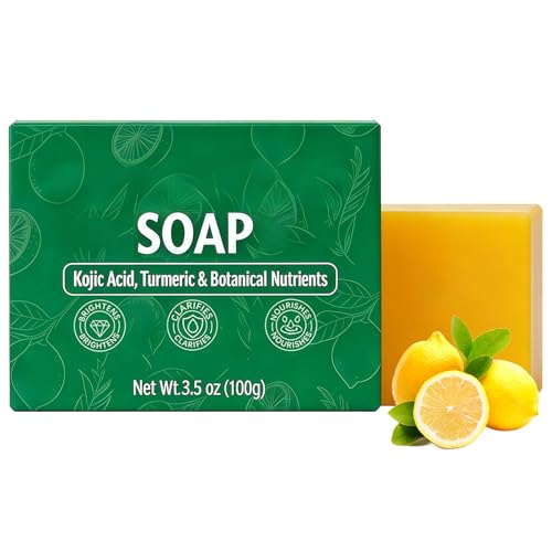 Finturo 2pc Soul Superfood Soap Bar - Upgraded Turmeric Lemon SoapCleanses & Nourishes Face & Body Suitable for Dry & Oily Skin Soul Superfood Soap