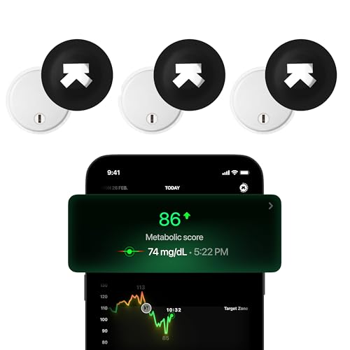 Image of Ultrahuman M1 | CGM Glucose Monitor Device | Smart Glucose Monitoring via App | Continuous Glucose Monitoring | Real Time Blood Sugar Monitoring Device | No Finger Pricks, 14 Day Wearable (3 Sensors)
