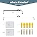 Metal TV Safety Straps, TV Anchors for Baby Proofing to Prevent Forward or Backward Tipping, TV Straps Safety for Flat Screen, Adjustable Length Range 8.6'' to 14.1''(2 Pack)