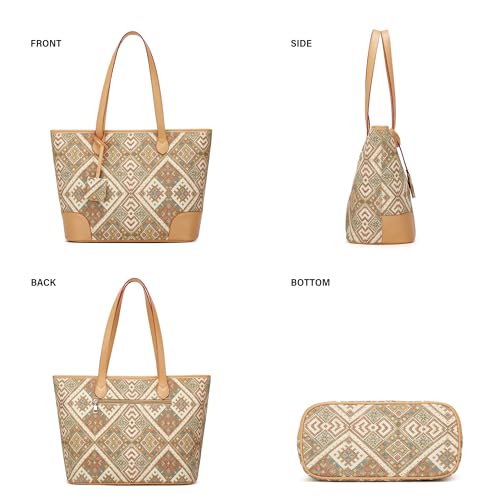 Image of Women Fashion Synthetic Leather Handbags Tote Bag Shoulder Bag Top Handle Satchel Purse Set