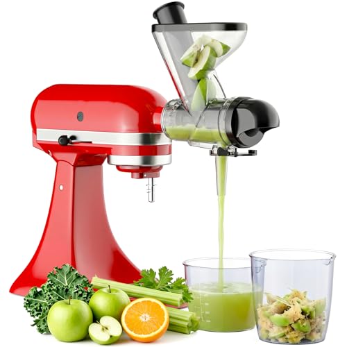 FOCOllK Masticating Juicer Attachment for KitchenAid Stand Mixer - Cold Press Dual Feed Chute...
