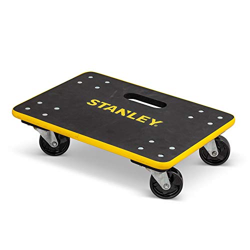 Stanley MS572 Plywood Moving Dolly with 200 kg Capacity, Heavy Duty Roller Transport Trolley Aid with Outer Plastic Bump Guard and Inbuilt carry on handle, Black Colour,(45 x 30 x 13.5 cm) (B084ZMKPGP) Amazon Price History, Amazon Price Tracker