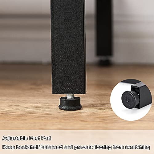 Superjare Triple 4 Tier Bookshelf, Bookcase With 11 Open Display Shelves, Wide Book Shelf Book Case For Home & Office, Rustic Brown #TOP5