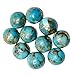 5mm 6mm 7mm 8mm 9mm Blu Mohave Rame Turchese Rotondo Calibrato Rame Turchese Cabochon Pietra preziosa Lotto Per Gioielli Fare Prati, 1, Pietra preziosa, Blu Mohave Rame Turchese 18MM
