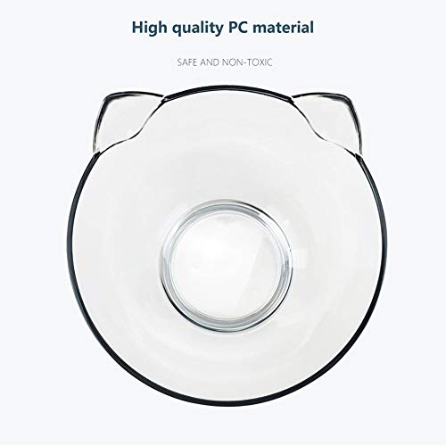 Image of Luck Dawn Clear Replace Cat Bowl for Cat Elevated Bowls, 15 Degree Tilted Design Neck Guard Stand Raised Pet Food Water Feeder Bowl for Cats or Small Dogs