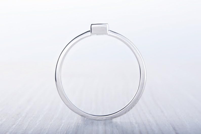 Bague argent 925 solitaire CZ incolore, le cadeau mémorable - 4