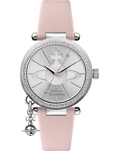 Vivienne Westwood Orb Pastelle Ladies Quartz Watch with Silver Dial & Pink Leather Strap VV006SLPK