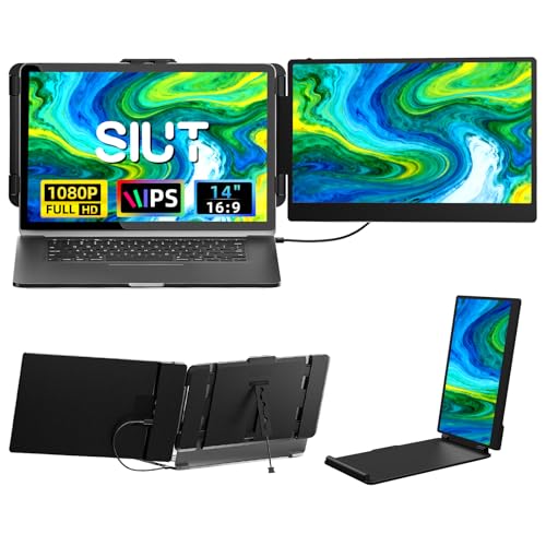 Image of Laptop Screen Extender, 14 inch Portable Monitor for Laptop, 1080P FHD Dual Monitor for 13 inch-17 inch Laptops, Second Extended Computer Monitor for Travel Work, Compatible with Windows Mac Android Switch PS
