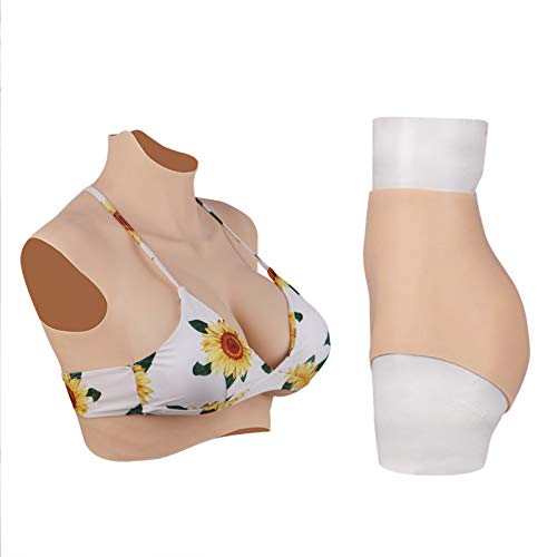 NACHEN Silicone Breast Breasts & Fake Vagina Butt Enhancer Soft Silicone Vaginal Pants for Transgender Prosthesis Transgenders Drag Queen