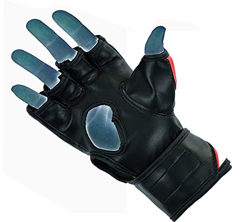 REX Boxing Wear MMA Gloves for Professional Martial Art super Durable Thick padded Rexene Leather Boxing Kickboxing Mitts for Cage Fighting Punching Pad and Focus Pad. (Black - Image 3