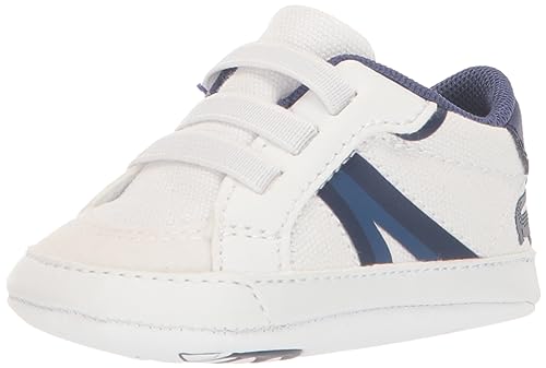 Lacoste Kid's L004 CUB Sneaker, WHT/BLU, 2