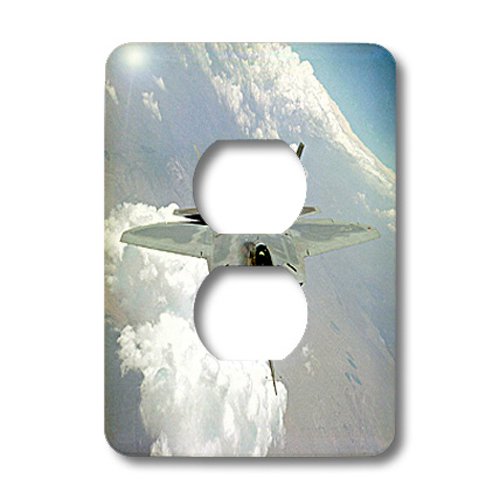 Air Force 2 Bouchon de sortie plaque d'interrupteur murale 3dRose lsp_13894_6