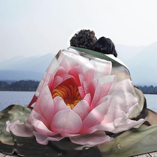 Couverture de lit fleur de lotus pour cocooning sur le canapé