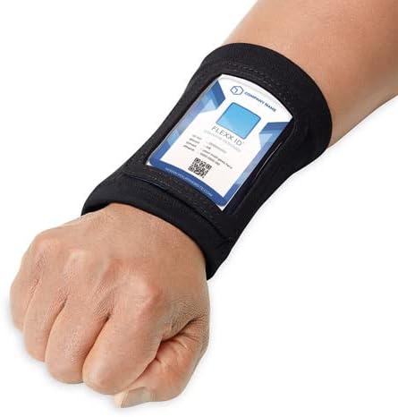 PRO (XL) Secure RFID-Enabled Clear Window Arm Badge Holder Wallet with Velcro Pocket - Quick Hands-Free Access for Secured Areas - Ski Pass Holder - Ideal for Work, Gym, Travel - Black (XL)