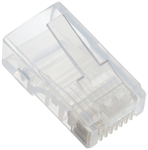 Elecom LD-RJ45T10/T RJ45 Connector, Cat5e Compatible, Single Wire, Anti-Break Connector, Pack of 10