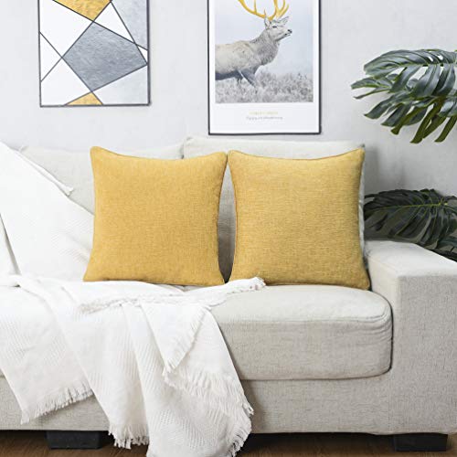 Hpuk Linen Throw Pillow Covers Pack Of 2, 18X18 Inch Accent Cushion Covers For Living Room, Bedroom, Decorative Solid Color Pillow Covers thumb #1