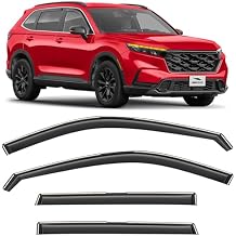 Voron Glass in-Channel Extra Durable Rain Guards for Honda CR-V CRV 2023-2026, Window Deflectors, Vent Window Visors, 4 Pieces - 200740