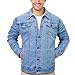 CME SHOWU Men's Casual Denim Jacket Slim Fit Fashion Classic Jean Coats(Light Blue,XXL)