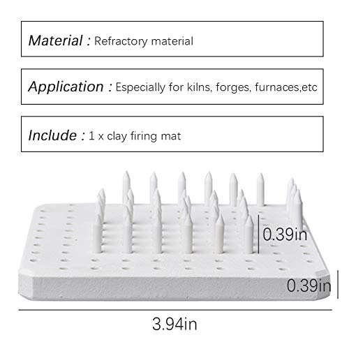 Pearlead Reusable Multi Holes Fireproof Clay Firing Mat & Pins Set Thermal Insulation Pottery Firing Mat Kiln Tools Clay Accessories For Hobbyist And Beginners #TOP7