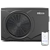 MICOE 35,000 BTU Inverter Pool Heat Pump for Above Ground & Inground Pools up to 24ft (12,000 Gal), Electric Heater with Heating and Cooling Mode, Titanium Heat Exchanger, App Control, 220V
