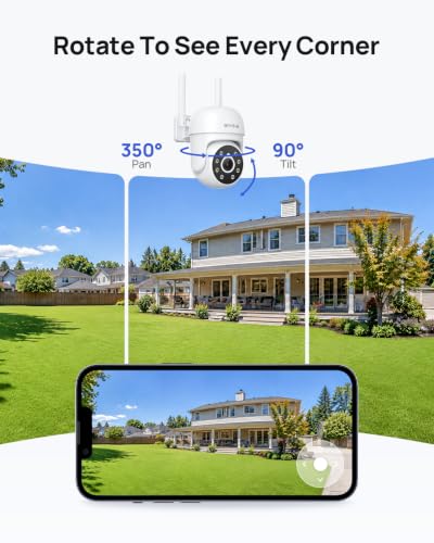 Image of ANNKE 5MP PT Security Camera Wireless Outdoor,10CH 4K NVR 4-Cam Kit,1TB HDD