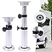 RENFANSHOP Table Pedestal Stand, Adjustable Table Pedestal Stand Leg and Base, 16.9 29.1 Inch Aluminum Alloy Detachable Table Base for RV Yacht Sailboat Motorhome Marine Boat Caravan Silver