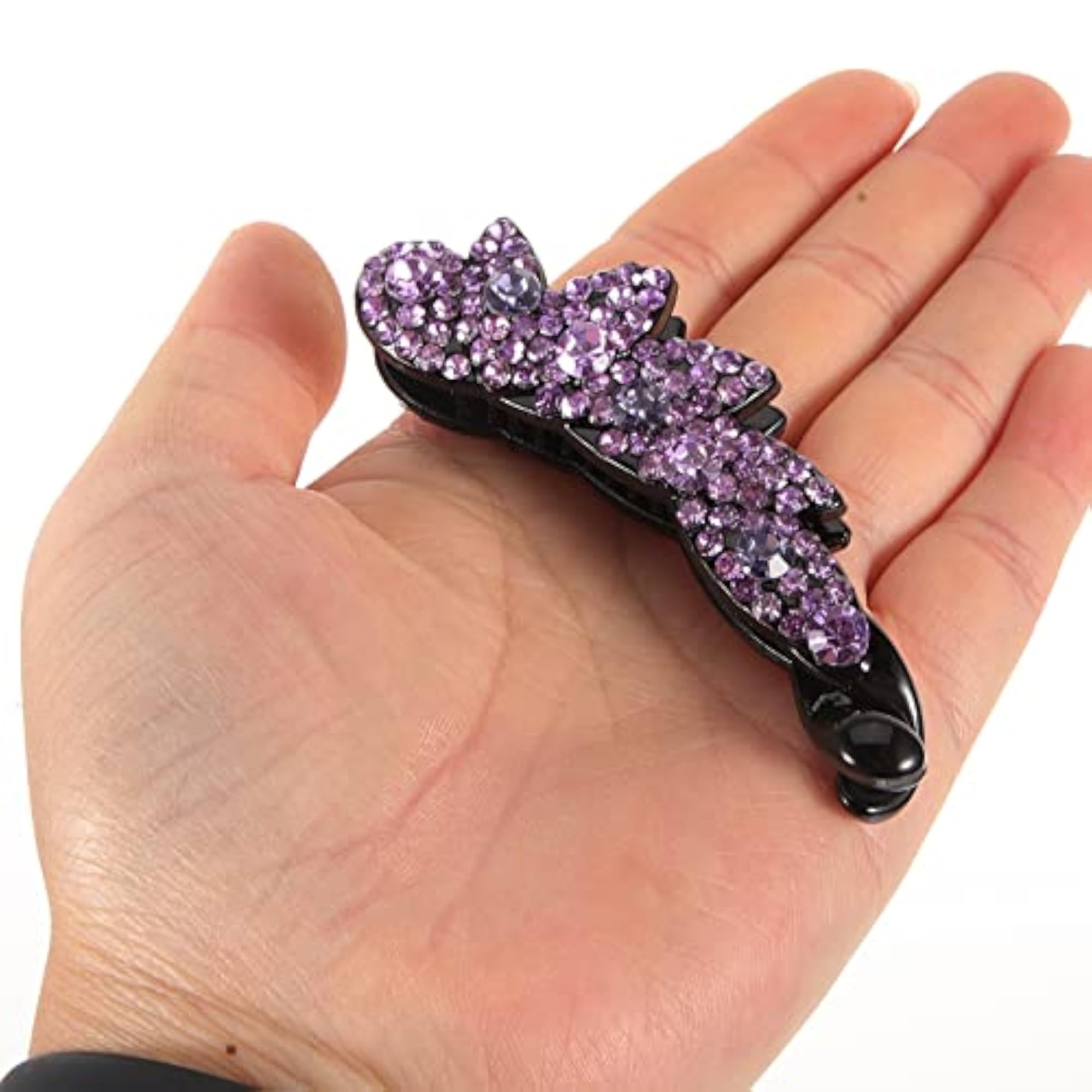 2pcs Crystal Ponytail Holder Hair Clips