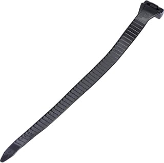 Panduit ERT2M-C20 Elastomeric Cable Tie, Black, 18lbs Min Tensile Strength, 0.841
