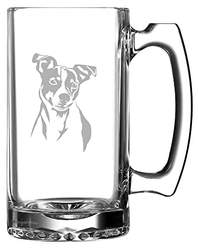 Jack Russel Terrier Dog Personalized Custom Etched 25oz Beer Mug