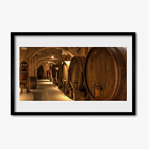 Affiche encadrée 60x40 cm salon chambre cadre MDF photo murale design Baril moderne Tulup