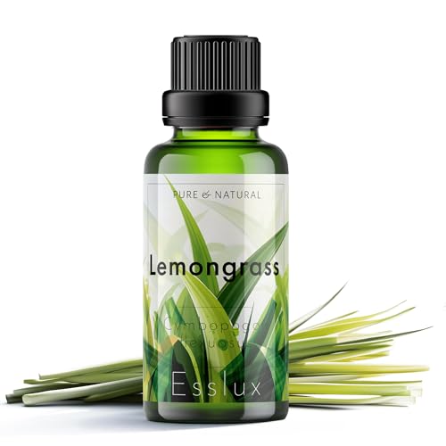 Image of Esslux Lemongrass Essential Oil | 100% Pure Natural Oil for Skin & Hair | Ideal for Diffuser, Cleansing & Nourishing | Perfect for Soap Making & DIY Projects, 60 ML