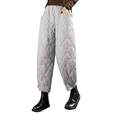 [Ｍｉｎｅｓａｍ] ダウンパンツ レディース 軽量 暖パンツ キルティング 防寒ズボン あったか 冬 (グレー,XL)