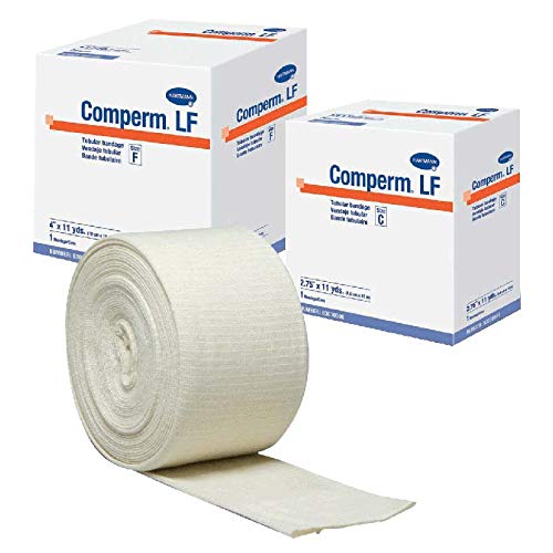 Hartmann 83080000 Comperm Tubular Bandage, Size J, 33' Length, 7" Width, Latex Free